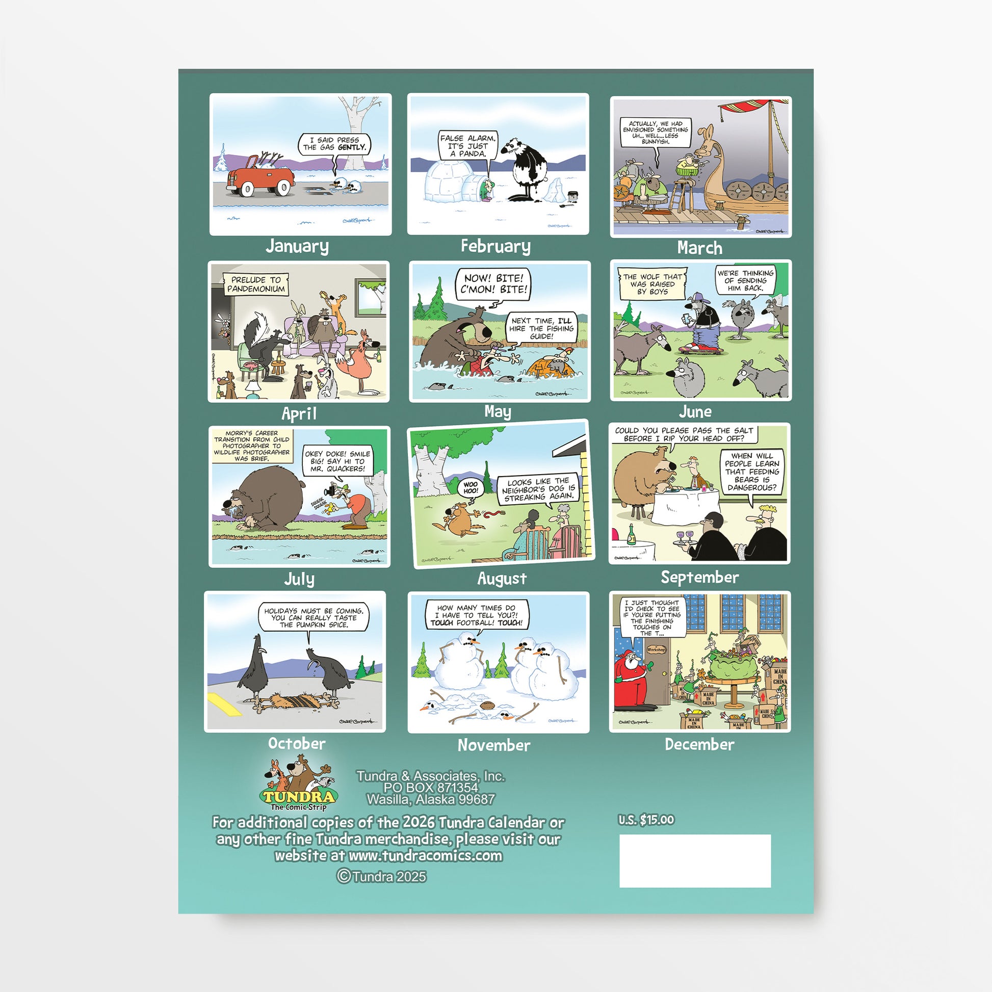 Wall Hanging 2026 Tundra Calendar